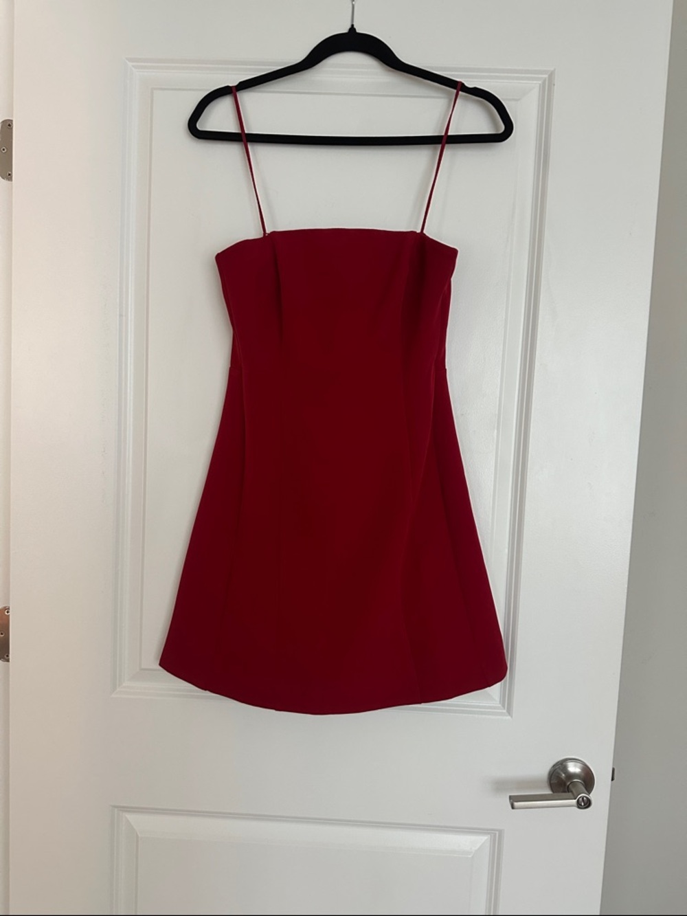 GAP Red Strapless Mini Dress with Spaghetti Straps